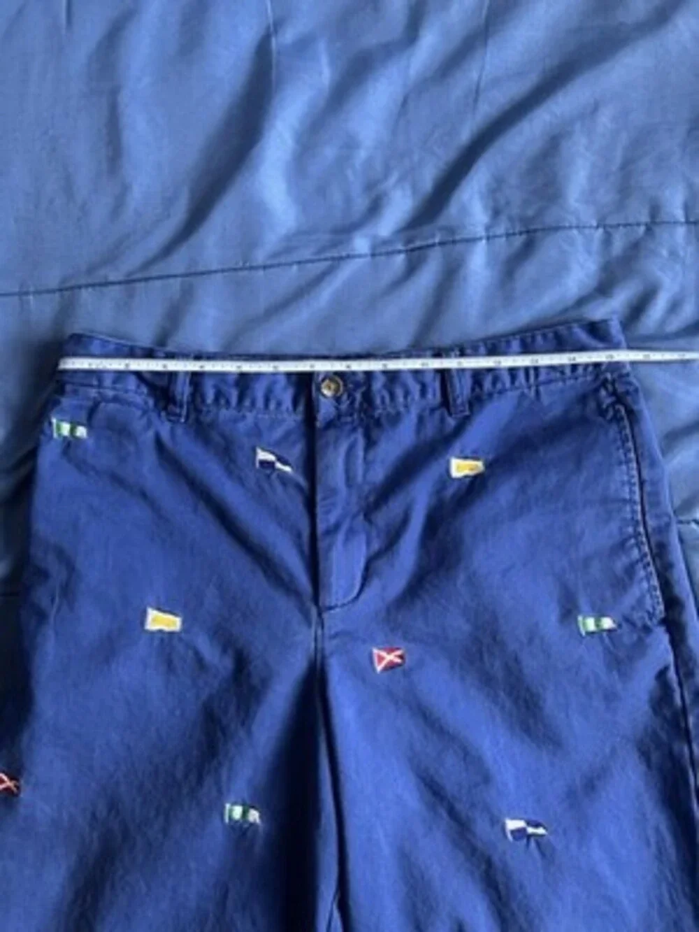 Polo Ralph Lauren Blue Nautical Flags Chino Shorts Size Boys 20 About Men 29-30